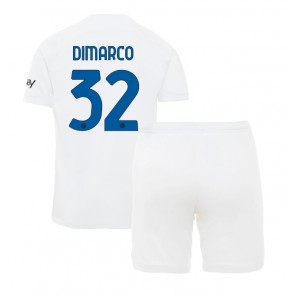 Inter Milan Federico Dimarco #32 Replika Babytøj Udebanesæt Børn 2023-24 Kortærmet (+ Korte bukser)